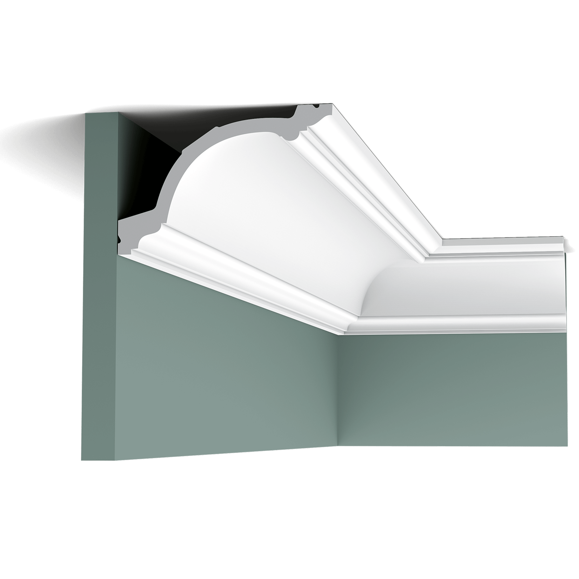 c217 cornice moulding 1b3e 1 This perfectly symmetrical Canterbury model has the same linear design above and below. This bestseller is also available in smaller (C213) and larger (C338) versions.