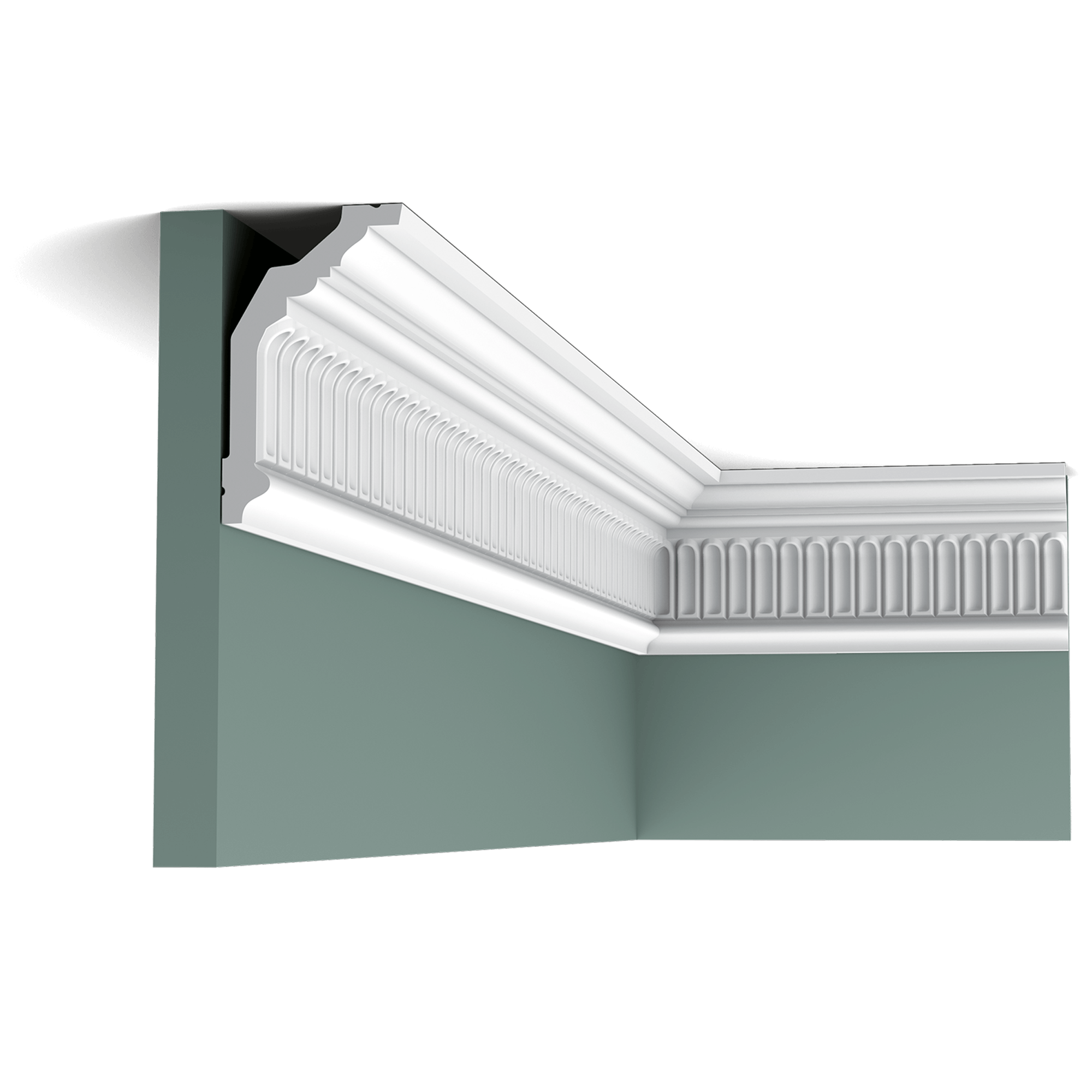 c304 border 1d09 Traditional moulding with ribbed pattern. Whether classical or modern, this moulding gives your room that little something extra.